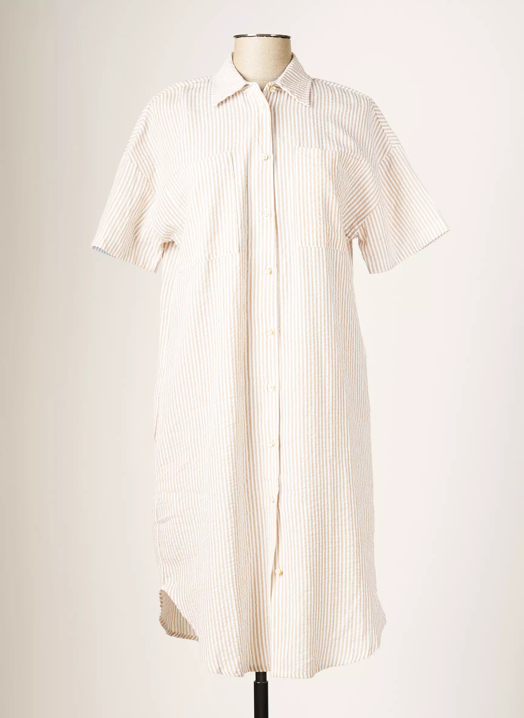 Numph Robes Mi Longues Femme couleur beige