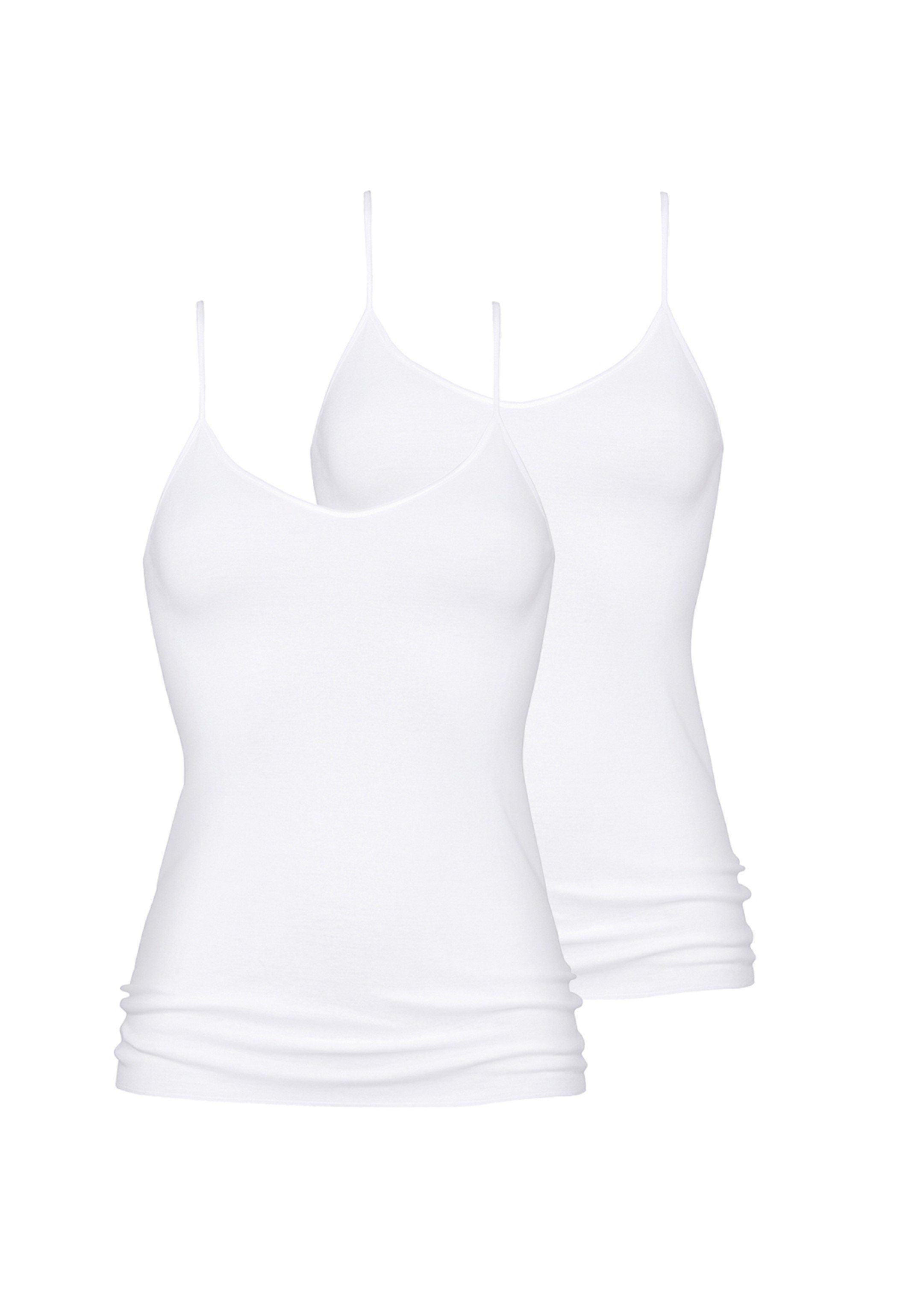 Mey Unterhemd 2er Pack Noblesse (Spar-Set, 2-St) Spaghetti Top - Baumwolle - Schmale Passform, Glattes Material