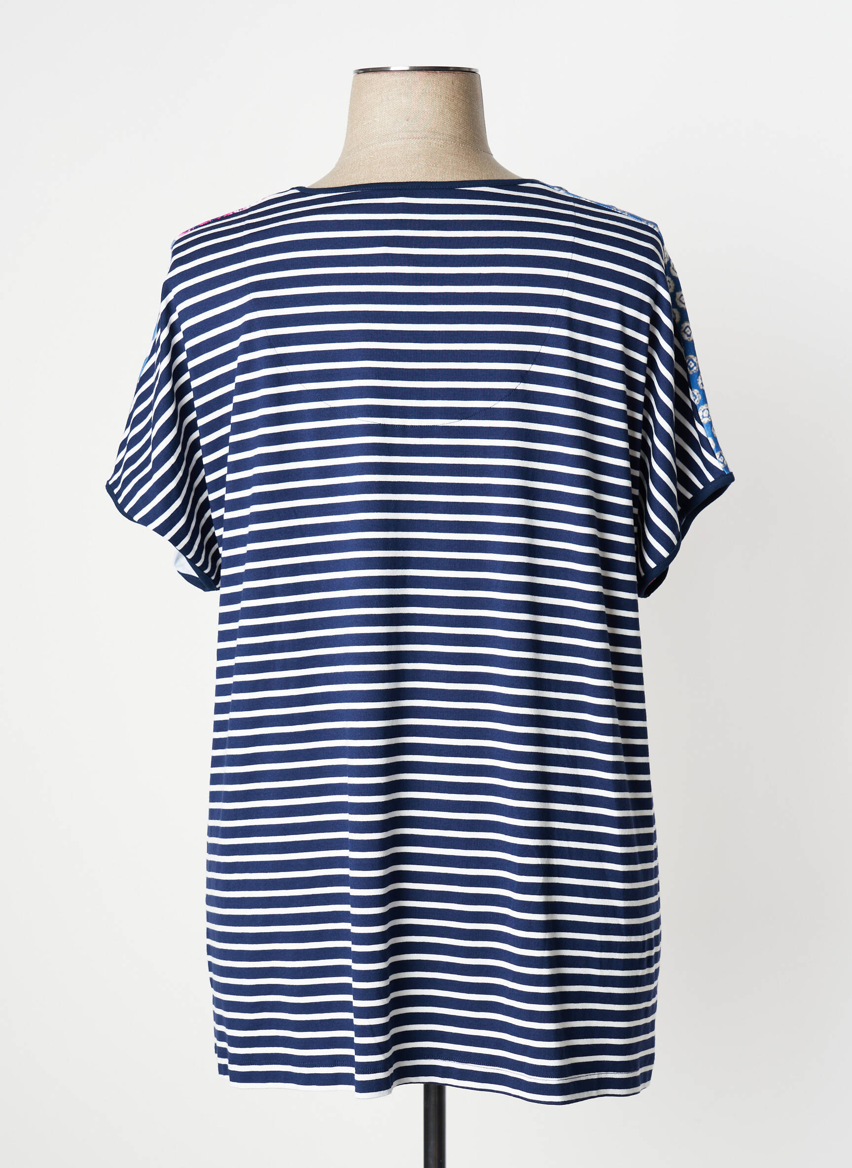 Chalou Tuniquemanchecourte Femme couleur bleu