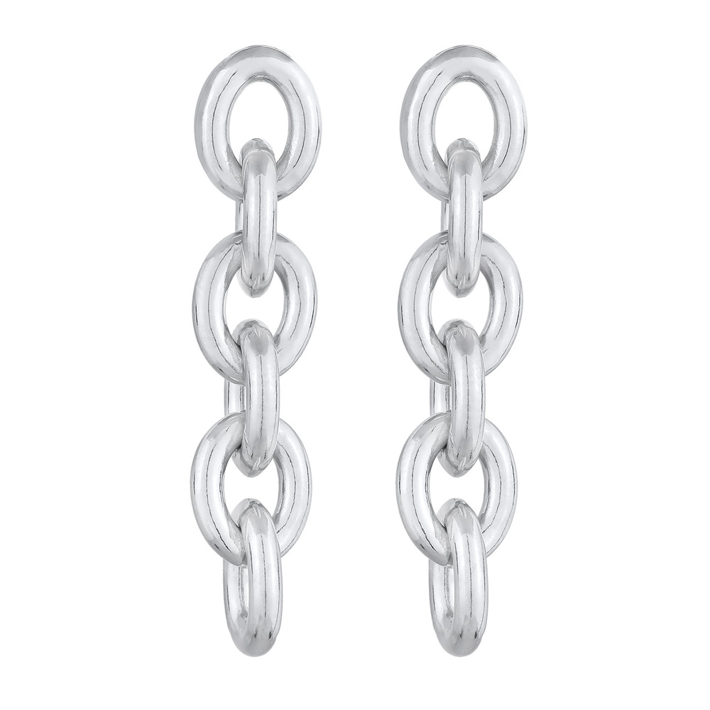 Elli Elli Boucles d'Oreilles Femmes Pendentif d'oreilles Maillons Aspect des Chaînes e Boucles d'oreilles