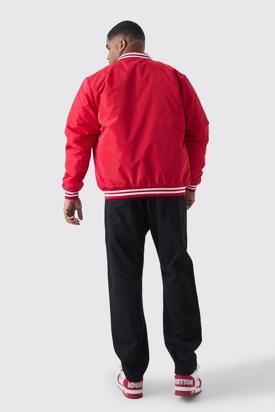 Plus Nylon-Jacke mit Aufnähern