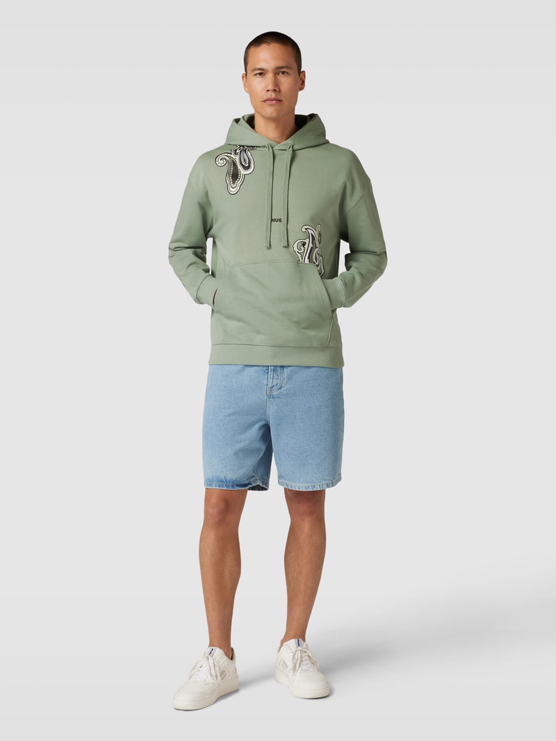 Hoodie mit Motiv-Print Modell 'Dolias' in mint