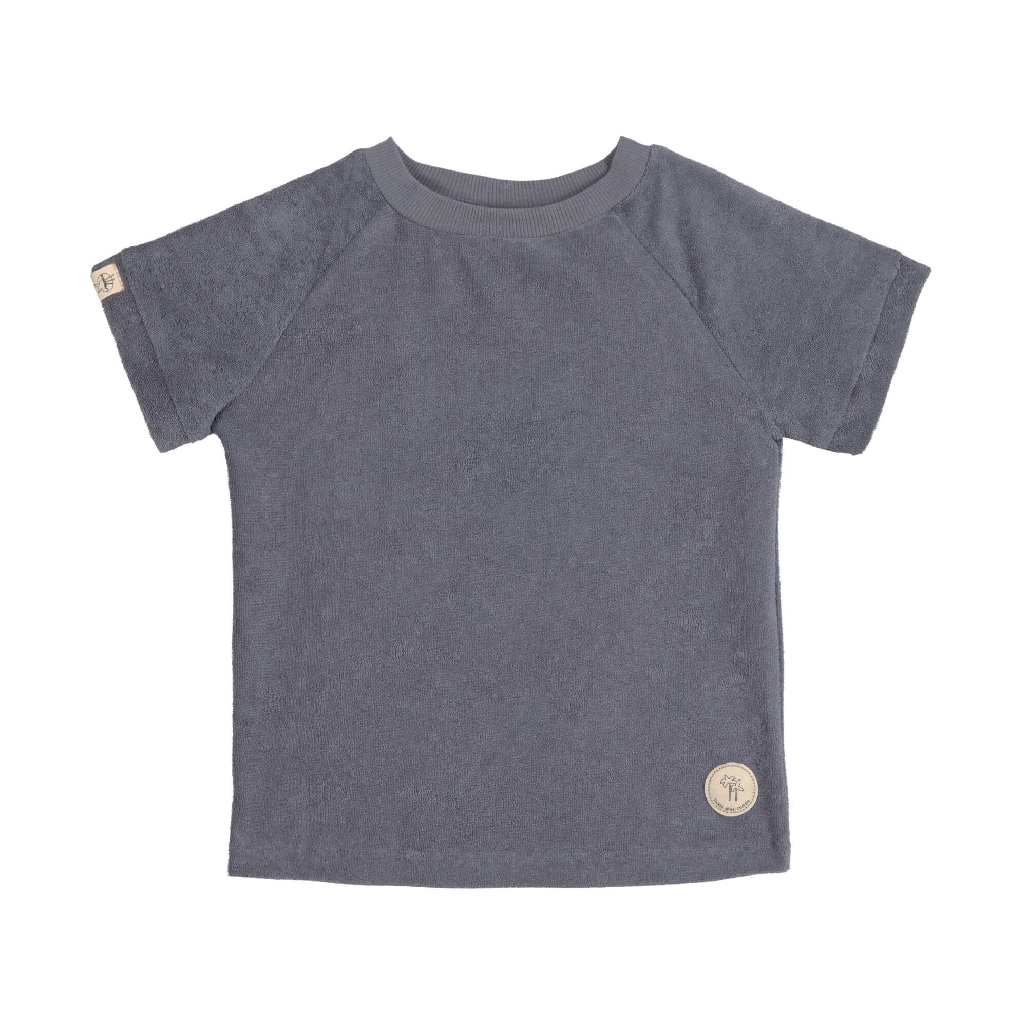 Frottee T-Shirt Kinder, Anthrazit
