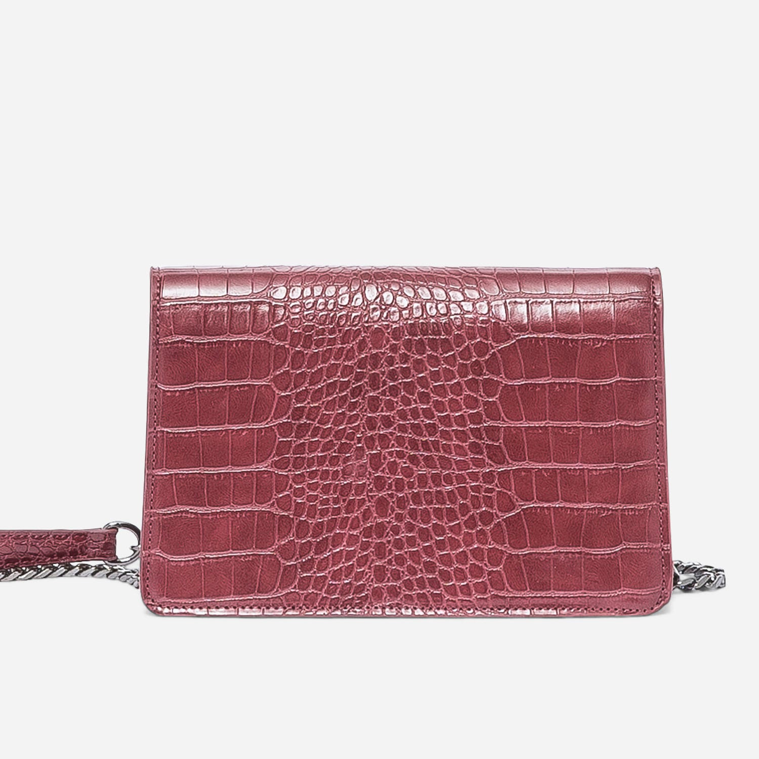 Sac à main TEXTO rouge embossé croco