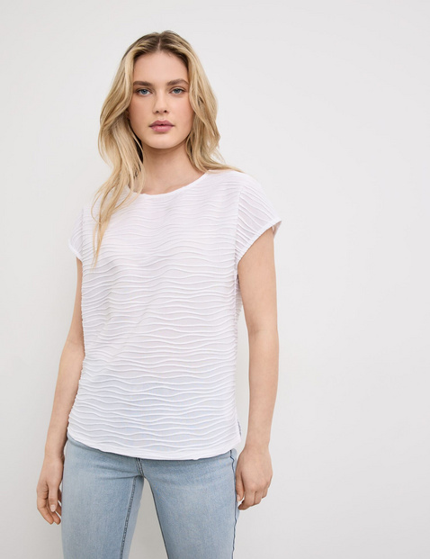Shirt aus Struktur-Jersey