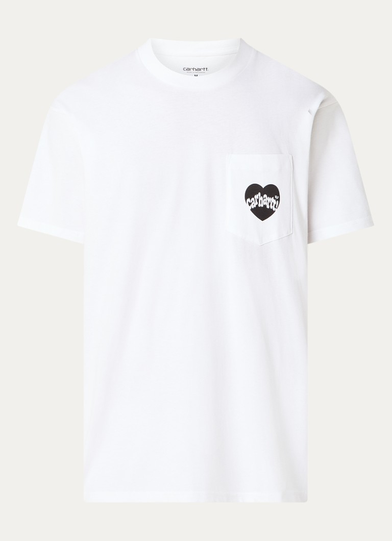 Tricou Carhartt WIP Love cu buzunar la piept și logo