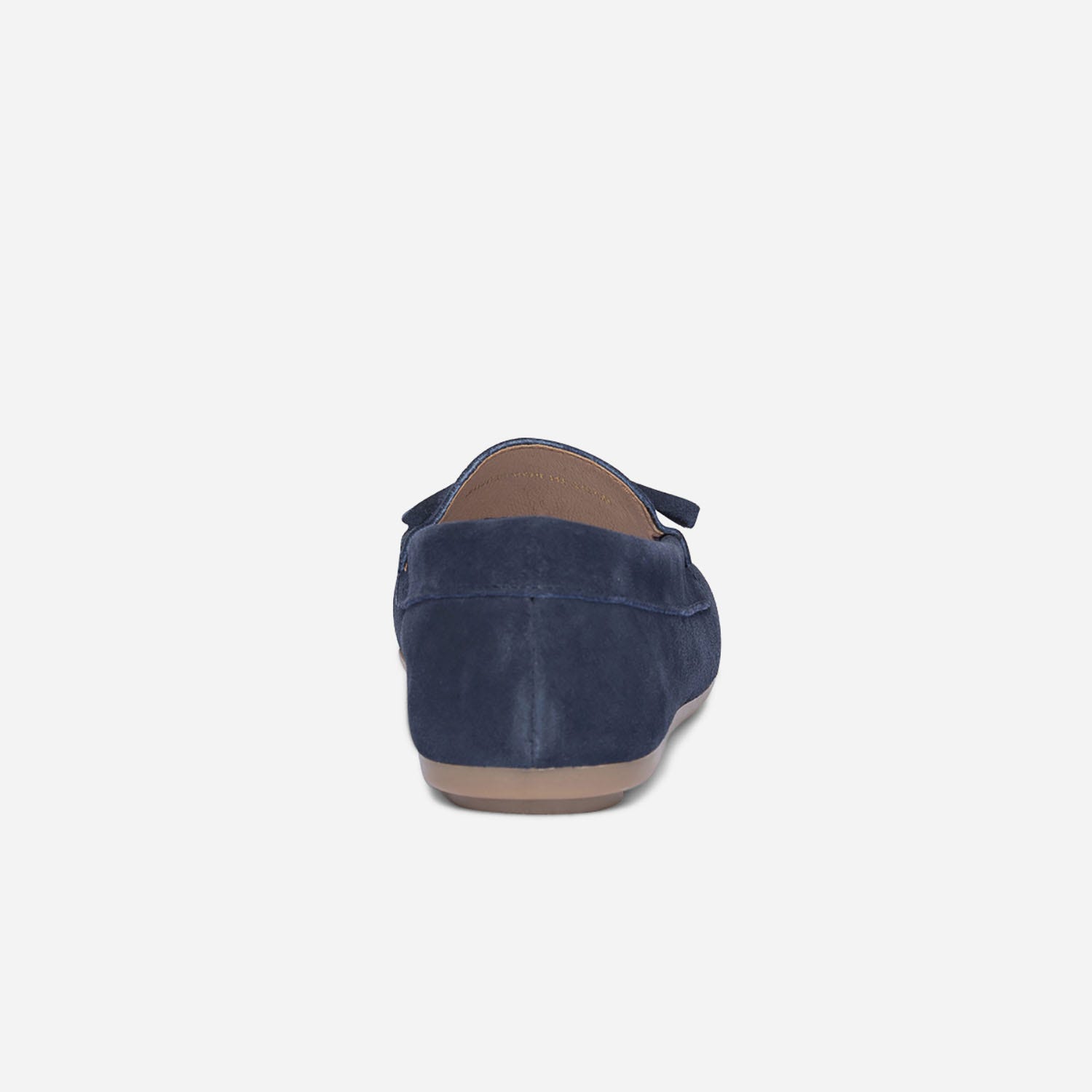 Mocassin bleu marine en cuir velours