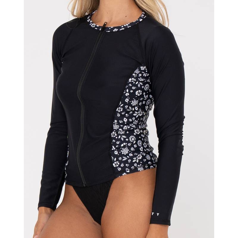 RUSTY PINA COLADA FULL ZIP LONG SLEEVE RASHIE UV Anzug Damen