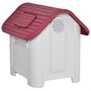 PawHut Hundehütte Outdoor Hundehaus mit Dachluke für kleine Hunde Metall PP