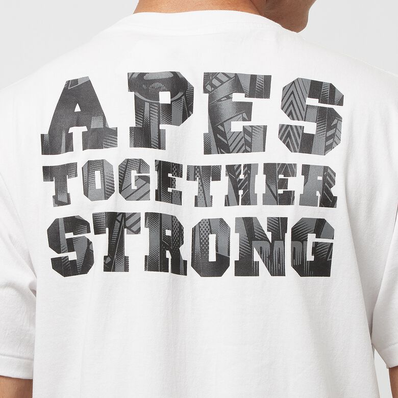 A Bathing Ape Speed Racer College ATS Tee M white x black