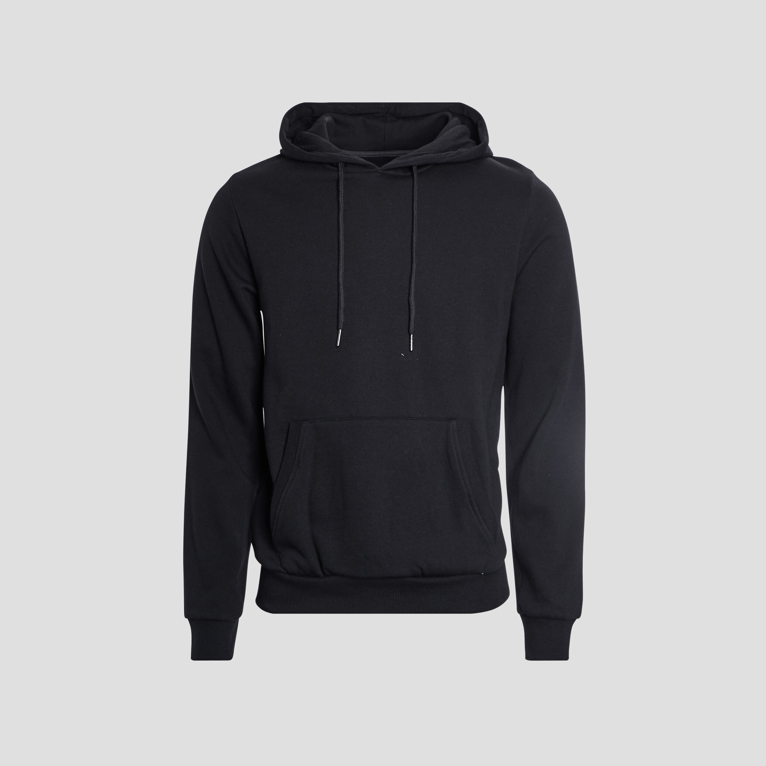 Sweat molleton à capuche hoodie noir homme | La Halle