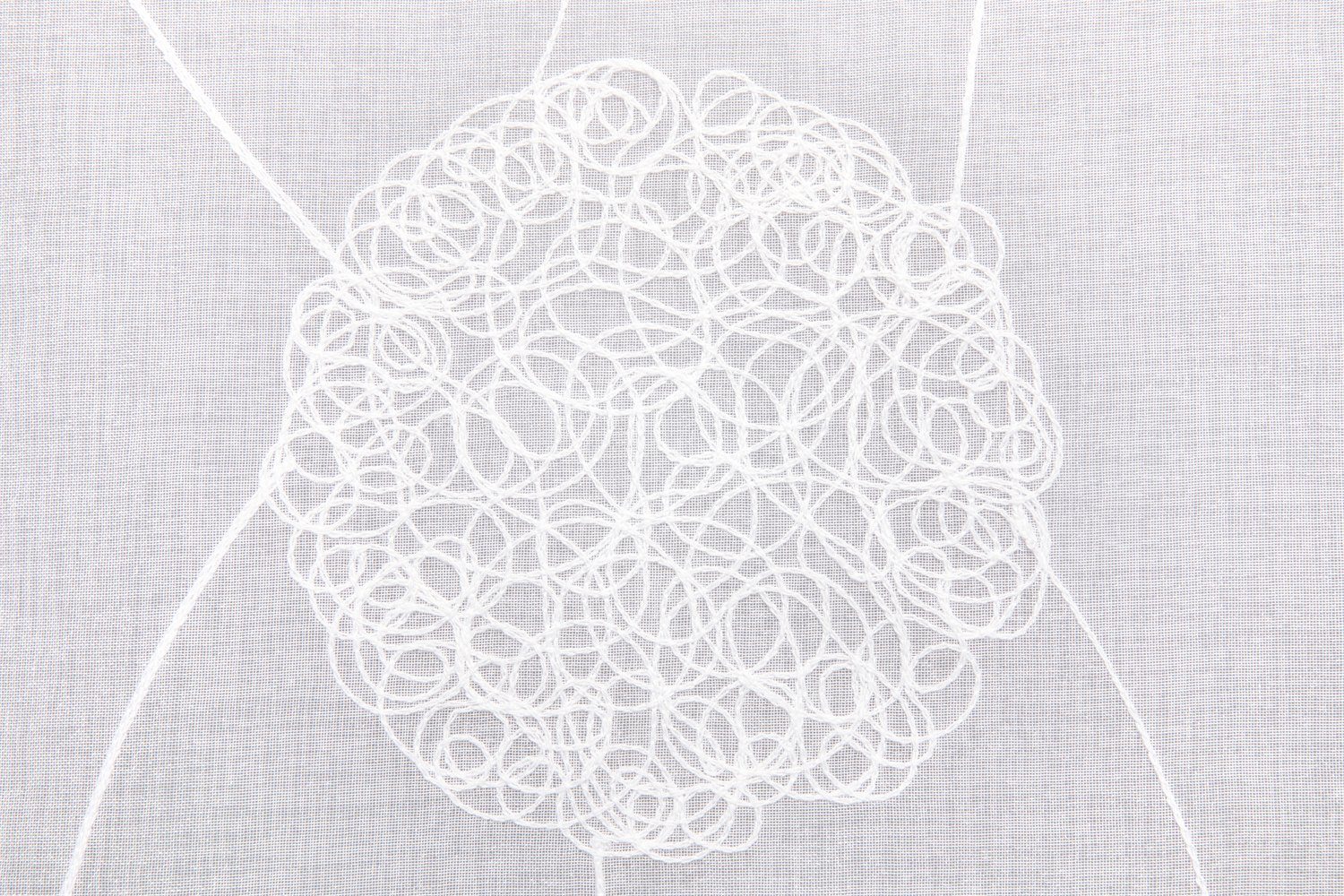 Gardine, HOMEIDEAS, Stangendurchzug (2 St), halbtransparent, Polyester, Bestickt