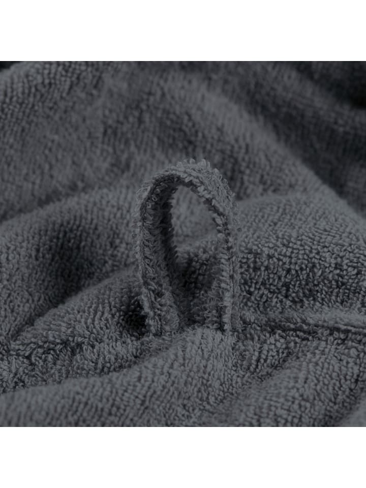 Erwin Müller Frottier Unisex-Bademantel mit Kapuze Heidelberg in anthrazit günstig kaufen