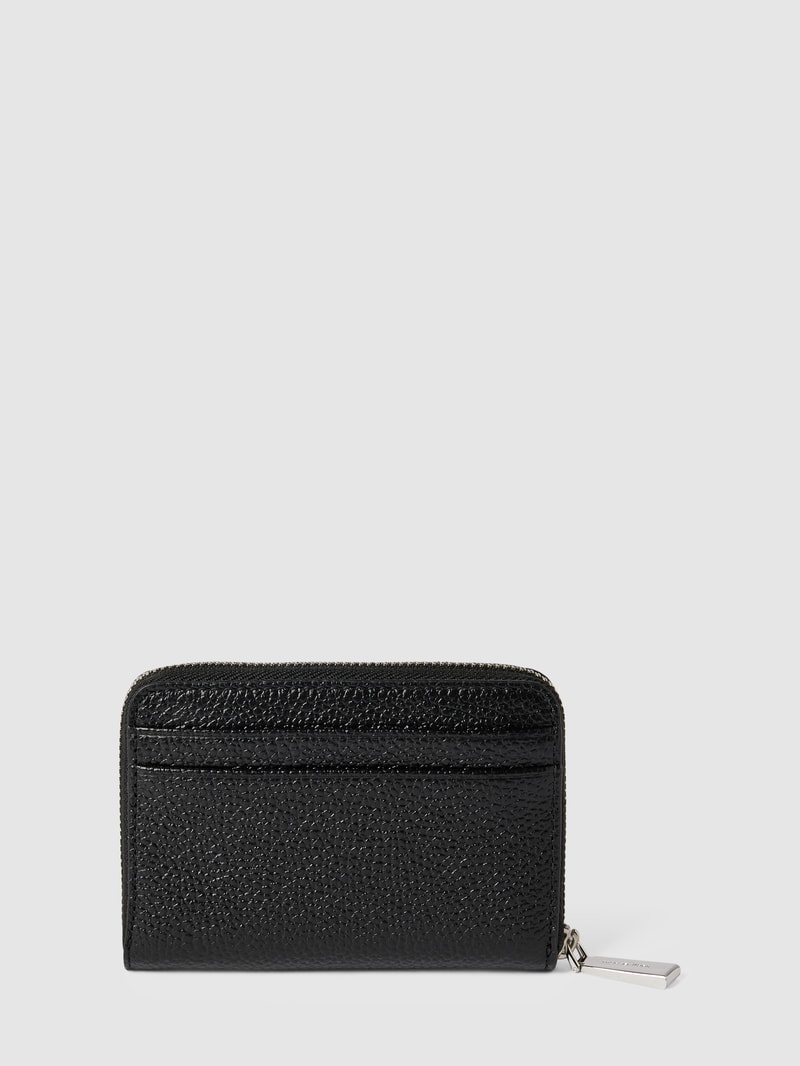 Portemonnaie mit Label-Applikation Modell 'JET SET CHARM' in schwarz