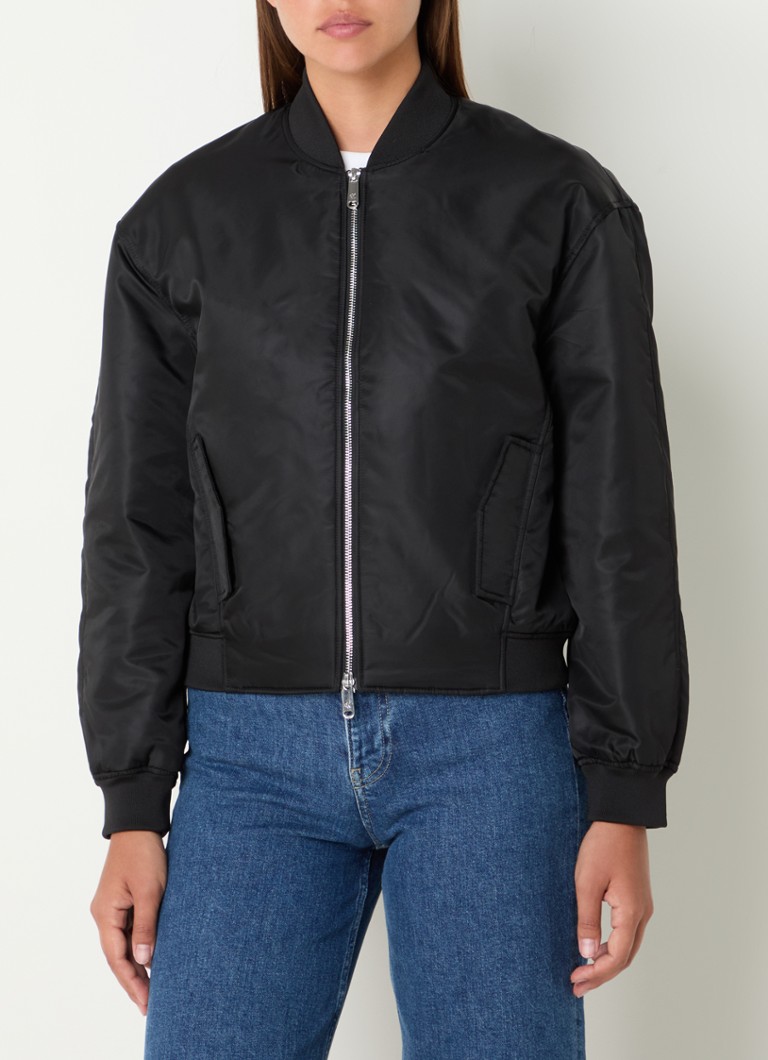 Calvin Klein Quilted bomber jacket with flap pockets