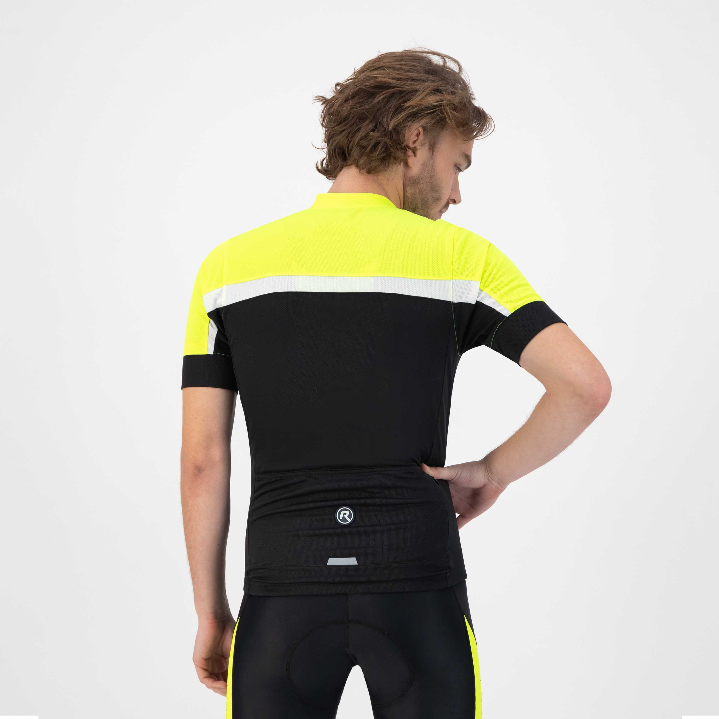 Rogelli Course Schwarz/Fluor Herren Radtrikot Kurzarm