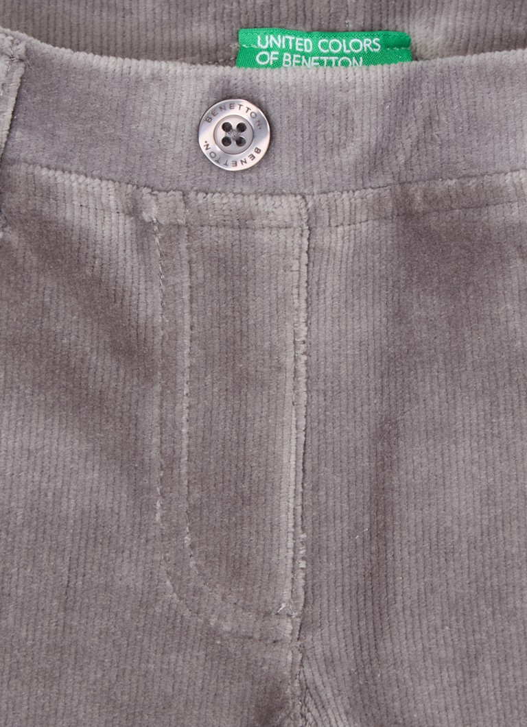 Pantaloni Benetton slim fit din catifea reiată