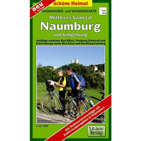 Radwander- und Wanderkarte Mittleres Saaletal Naumburg und Umgebung 1 : 35 000 - Wanderkarte