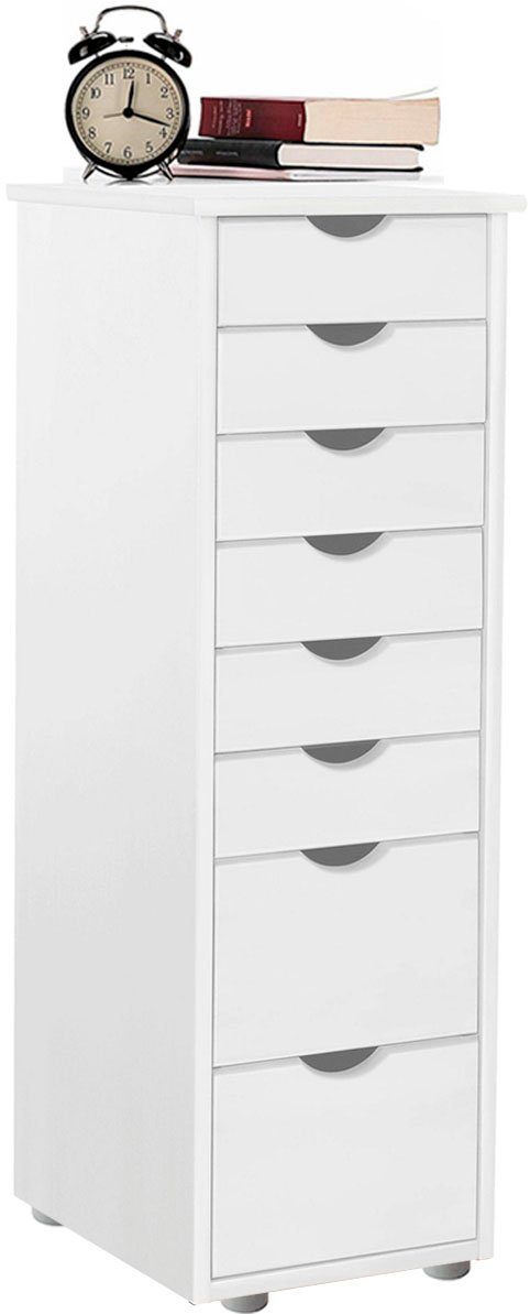INOSIGN Kommode Gava, massives Kiefernholz, mit vielen Stauraummöglichkeiten, Breite 34 cm