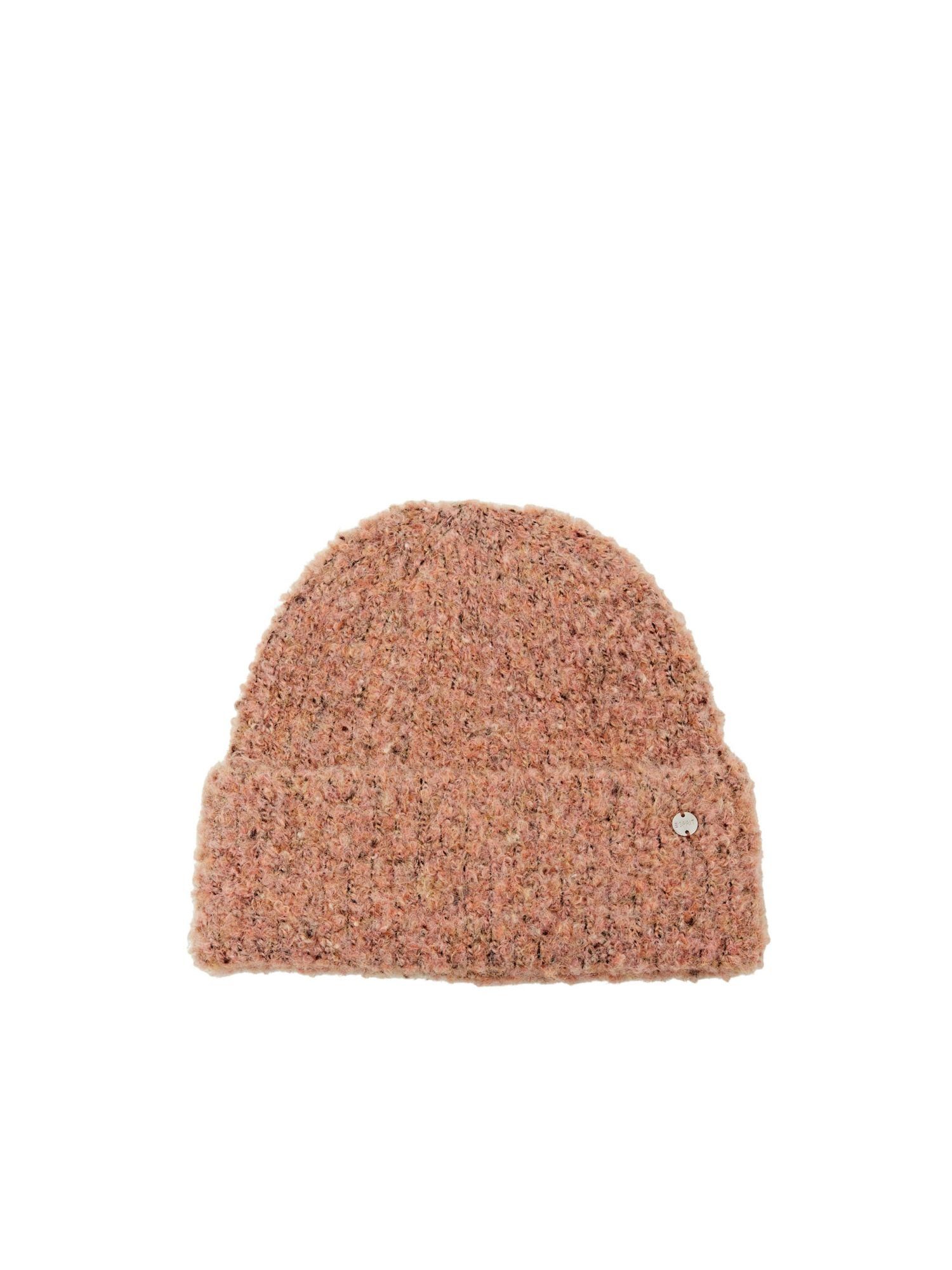 Esprit Beanie Beanie aus geripptem Bouclé