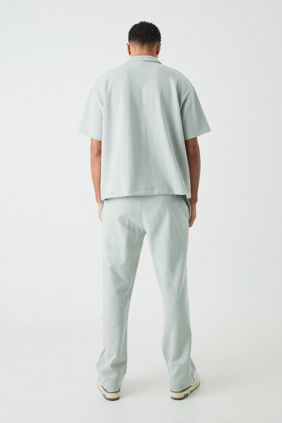 Oversize Man Poloshirt mit Tasche