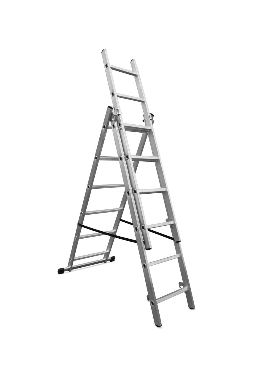 Vago-Tools Mehrzweckleiter Multifunktionsleiter Klappleiter Leiter 3 x 6 Sprossen