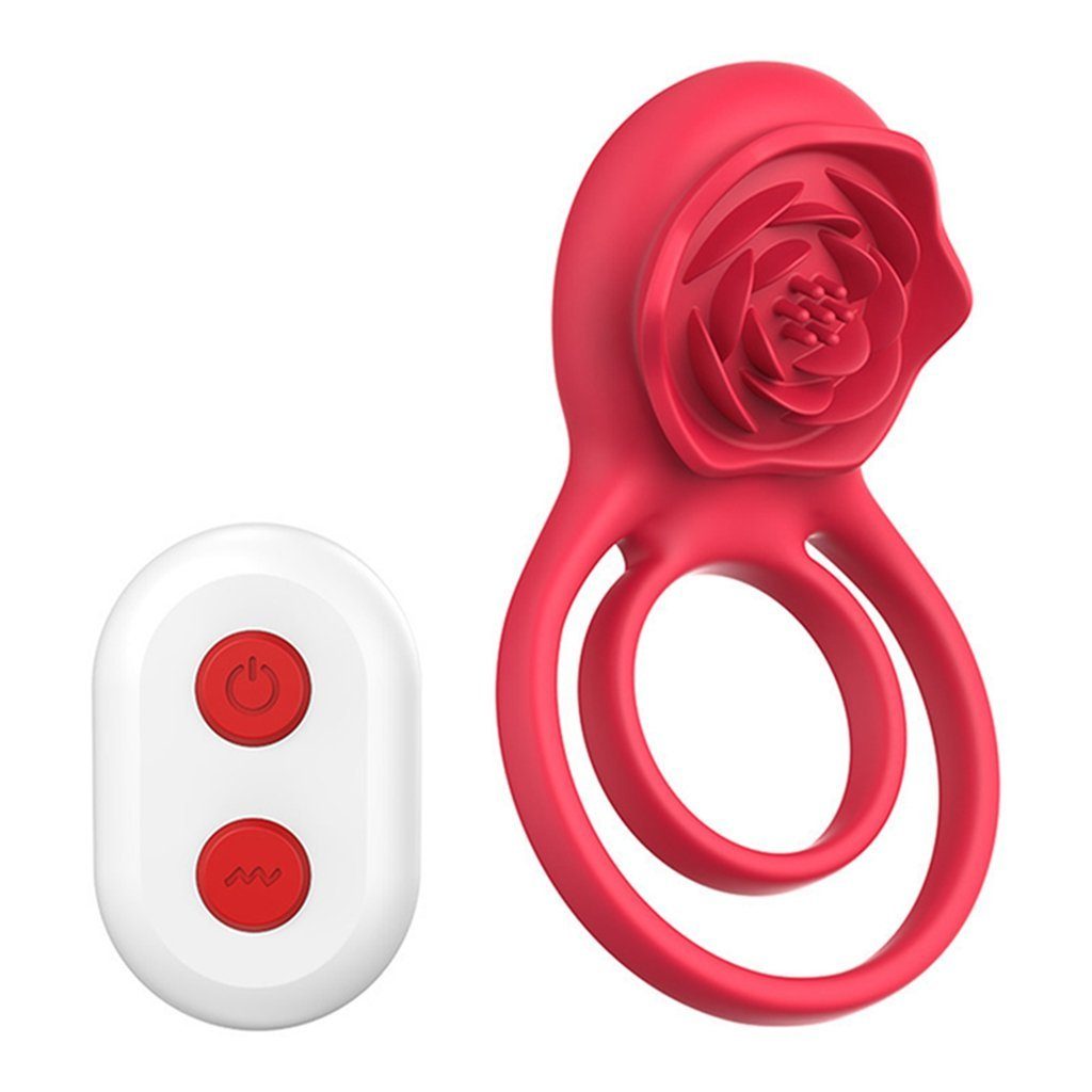 WaKuKa Bandmassagegerät Rose Klitorisstimulator, vibrierender Penisring, Paarspielzeug, (1-tlg)