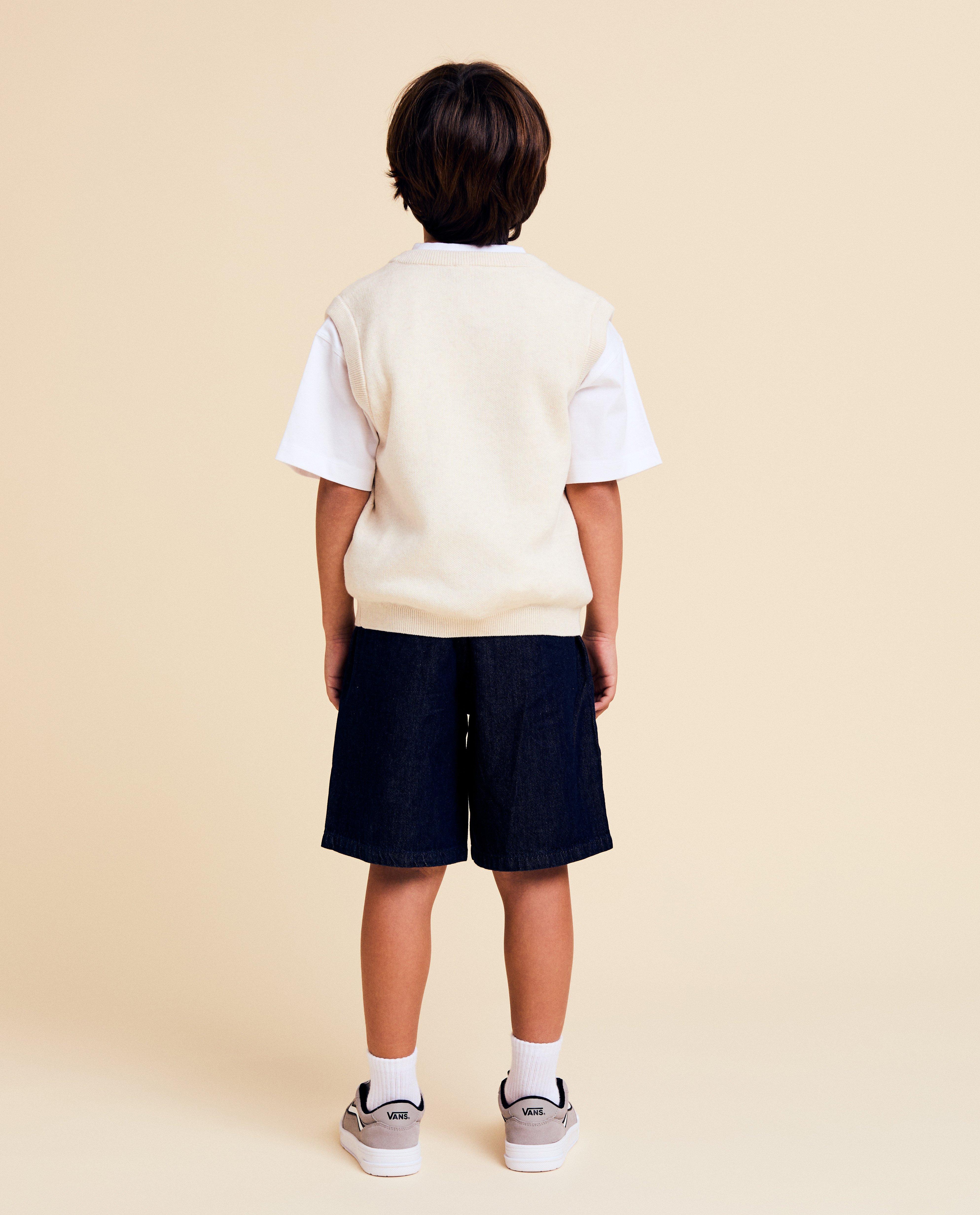 Kidz Nation Sötétkék rövidnadrág, bő szabású, különleges alkalmakra sötétkék