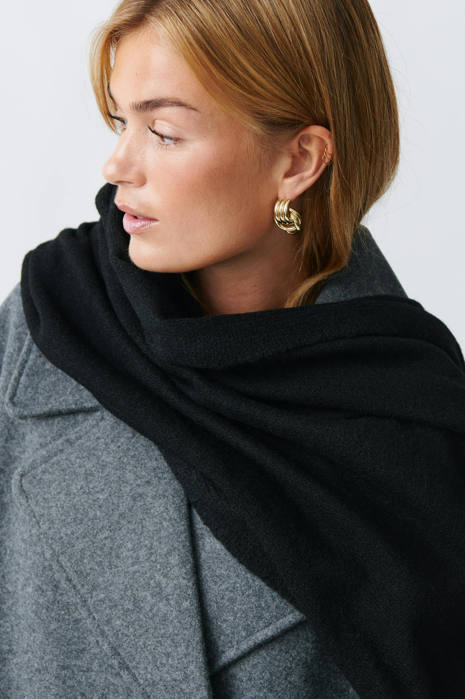 Soft knitted scarf