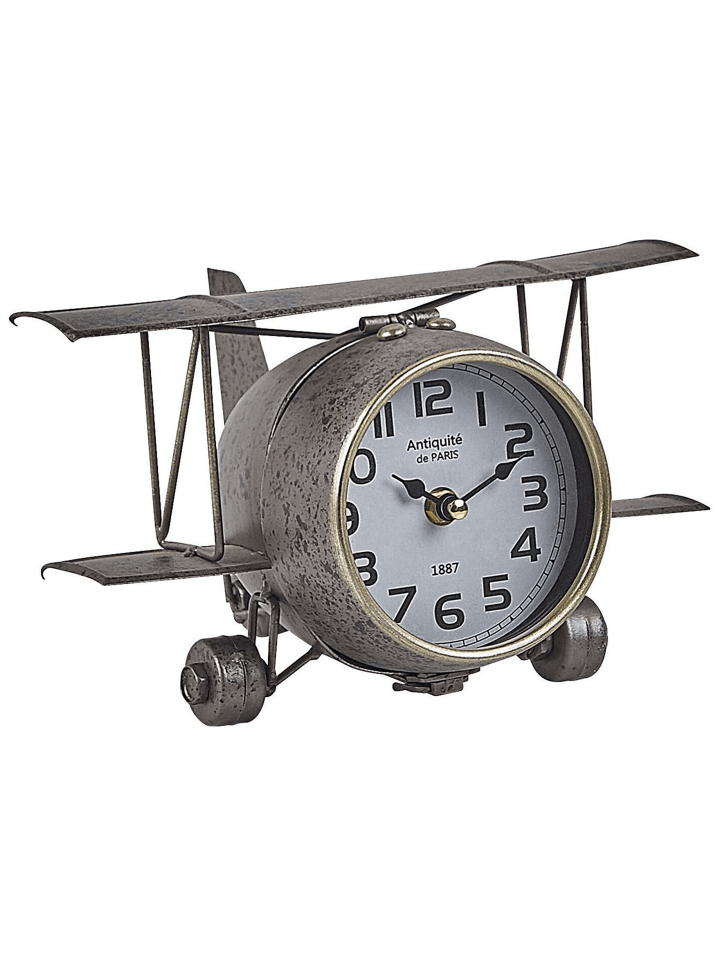 Beliani Tischuhr STANS in Silber/Schwarz/Grau - (W) 26 x (H) 15 x (L) 20 cm günstig kaufen onesize