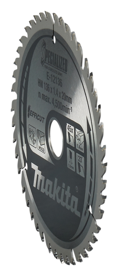 Makita Zubehör E-12136 Holzsägeblatt 136x20x1,5 45T