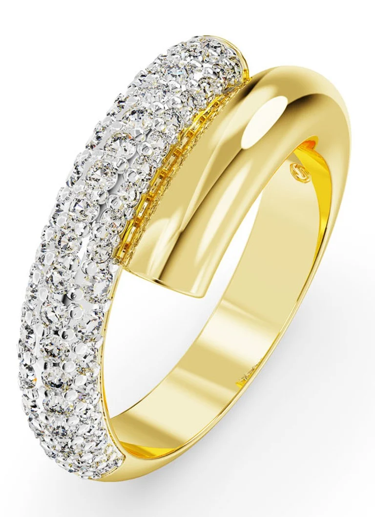 Anello Swarovski Dextera placcato oro, misura 58