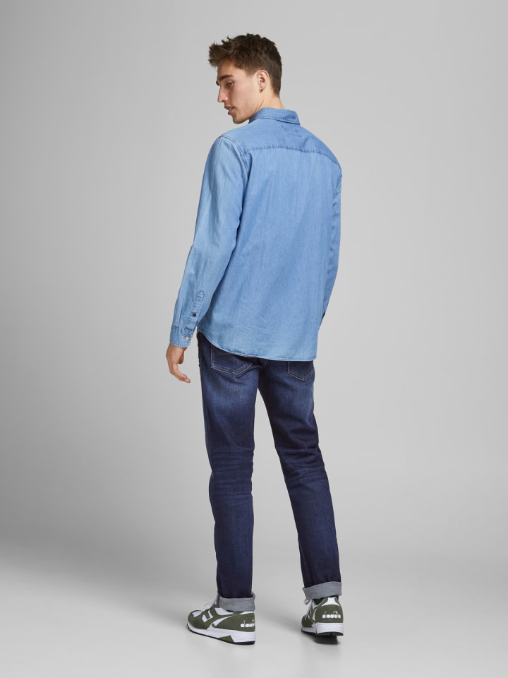 Jack & Jones Regular Fit Jeans Mid Waist Basic JJICLARK JJORIGINAL in Blau günstig kaufen