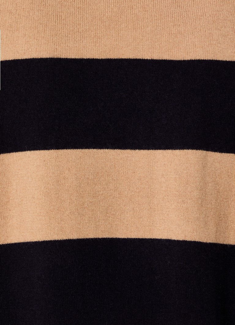 Jemne pletený pulóver MaxMara Faretra zo zmesi kašmíru s pruhovanou potlačou
