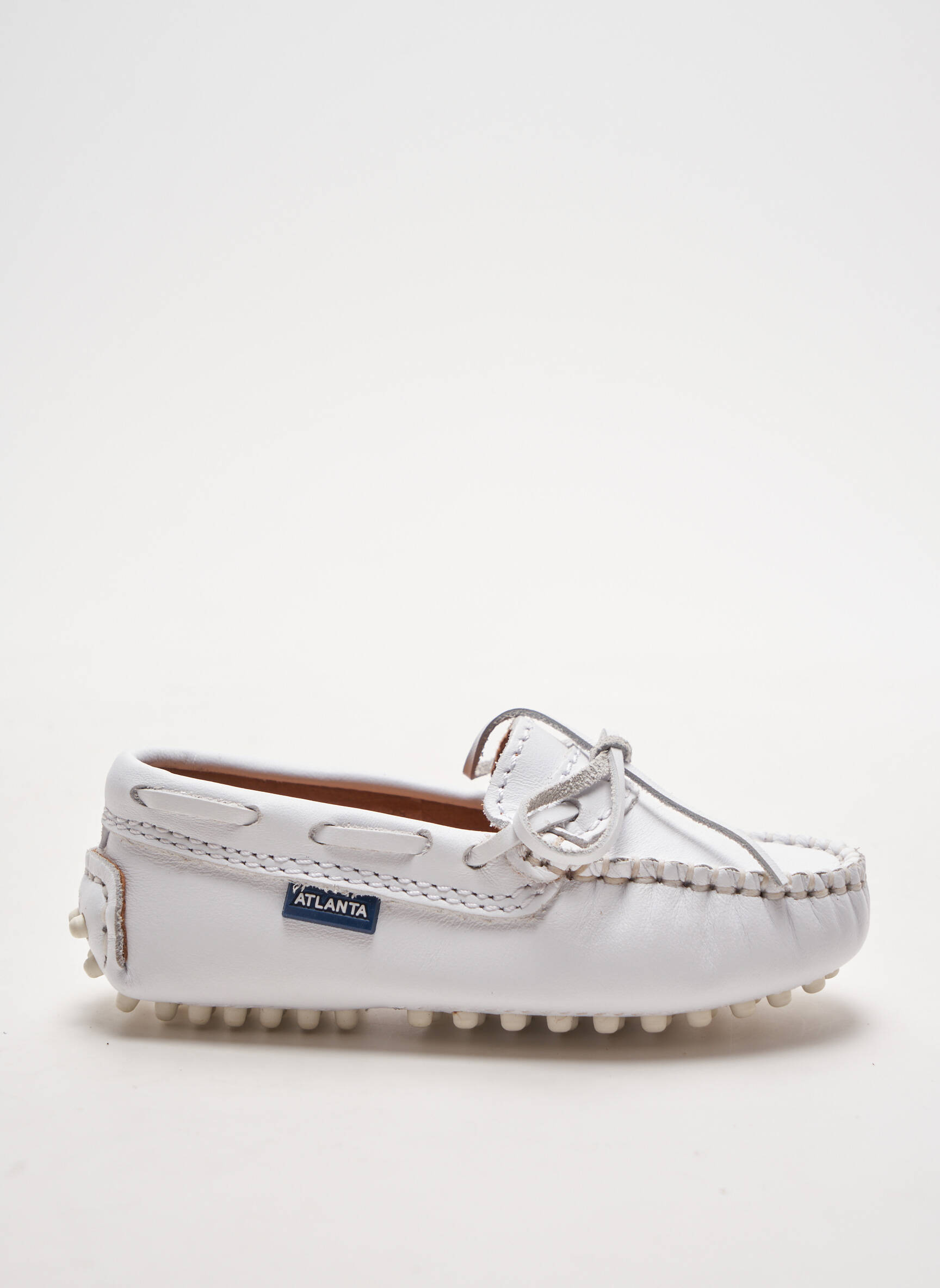 Atlanta Mocassin Chaussures Bateau Enfant couleur blanc