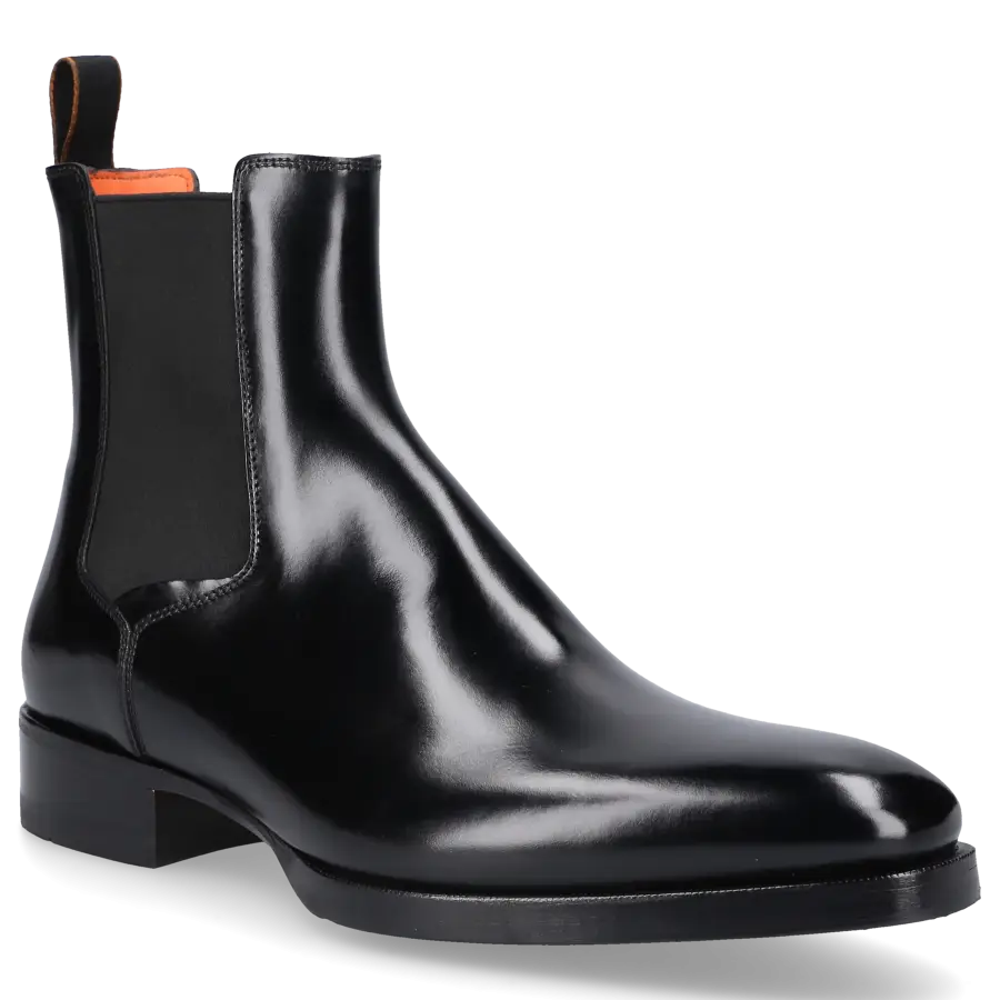 Santoni - Chelsea Boots 16755 Kalbsleder - schwarz