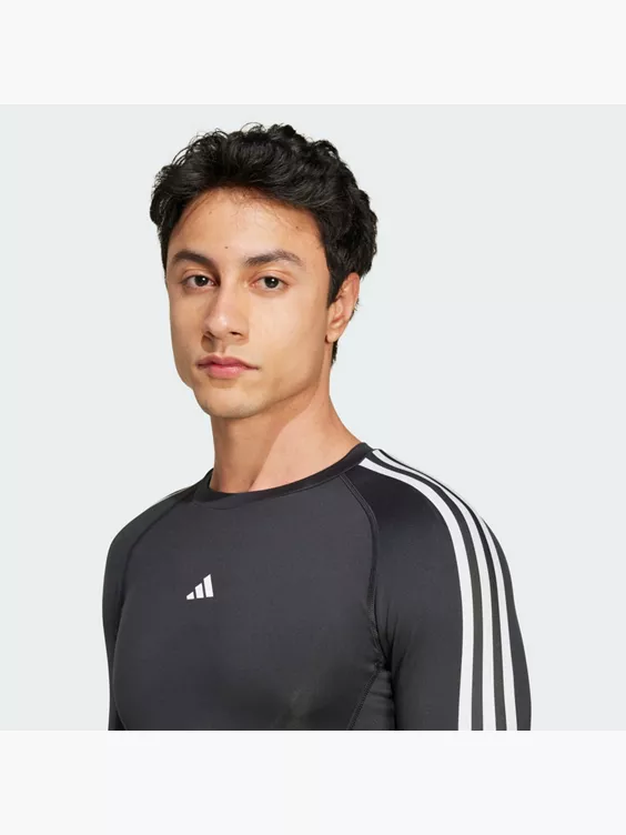 adidas TECHFIT Compression Training 3-Streifen Longsleeve