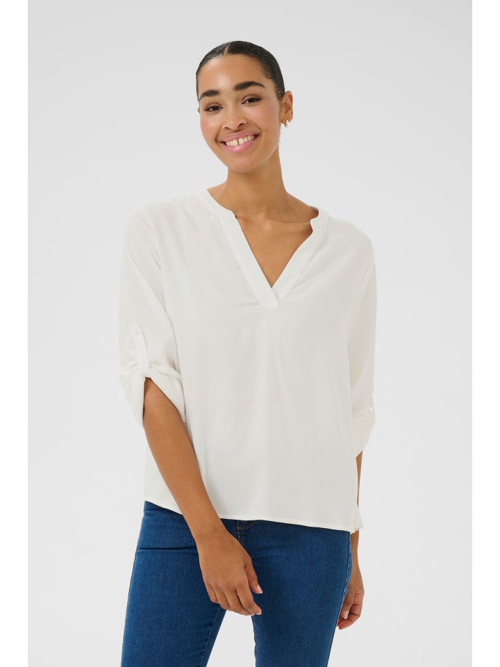 Kaffe Langarm-Bluse KAmalle in Chalk günstig kaufen