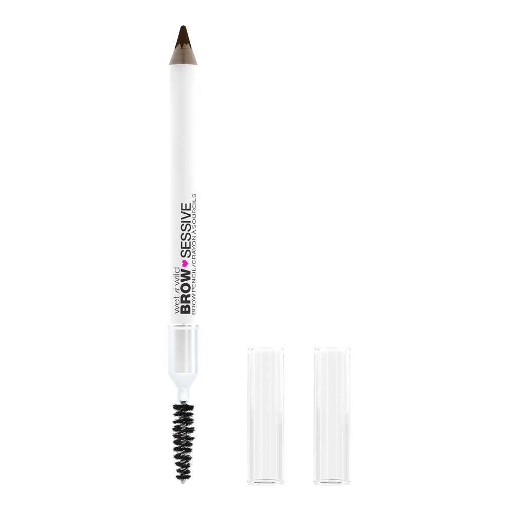 wet n wild NEW! BROW-SESSIVE BROW PENCIL - Medium Brown Crayon/Brosse à sourcils