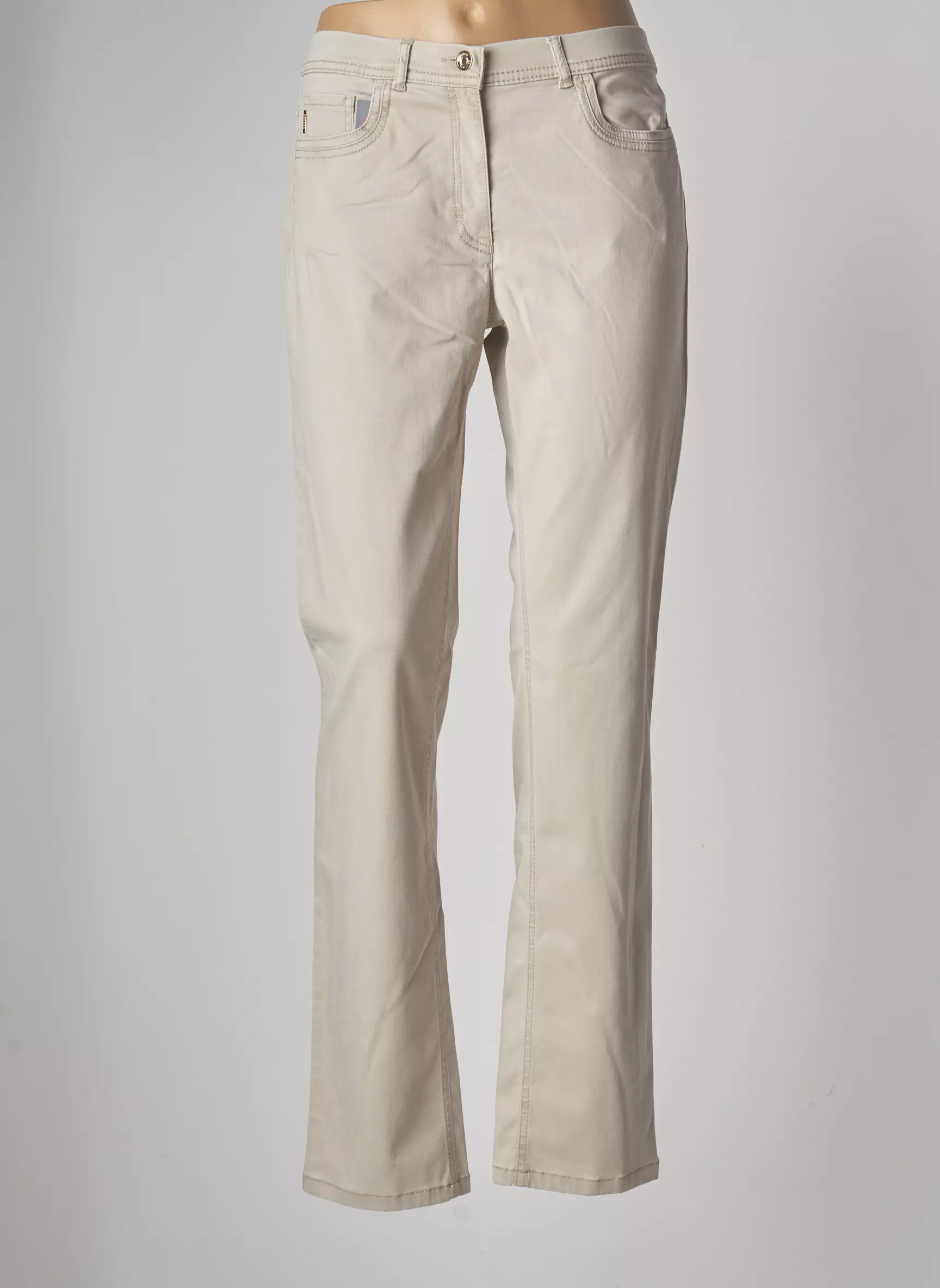 Zerres Pantalons Droits Femme couleur beige