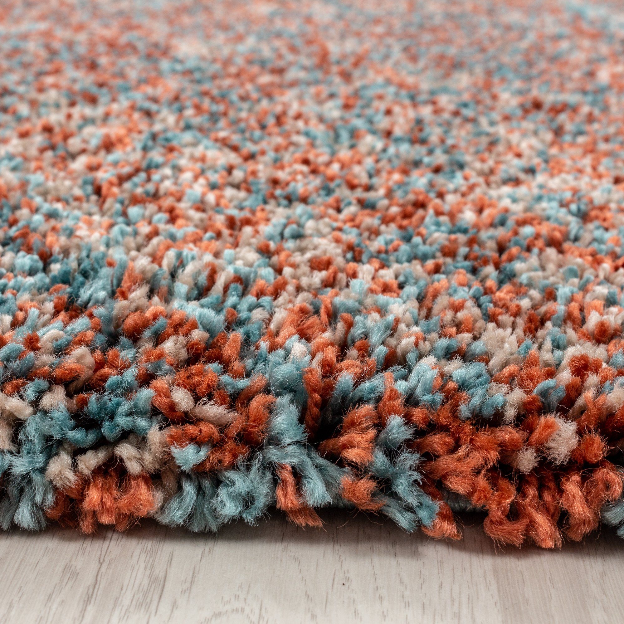 Hochflor-Teppich Meliert Design, Carpetsale24, Läufer, Höhe: 30 mm, Teppich Wohnzimmer