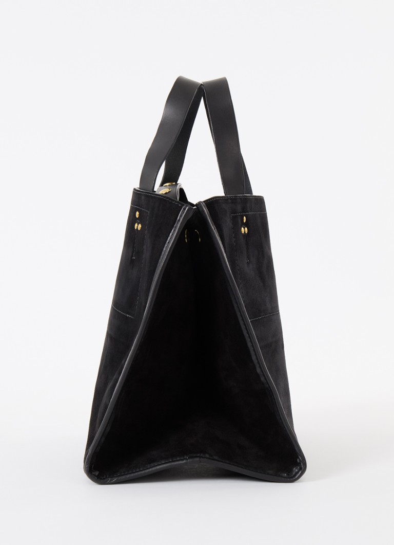 Jérôme Dreyfuss Léon M Shopper aus Kalbsveloursleder mit abnehmbarer Tasche