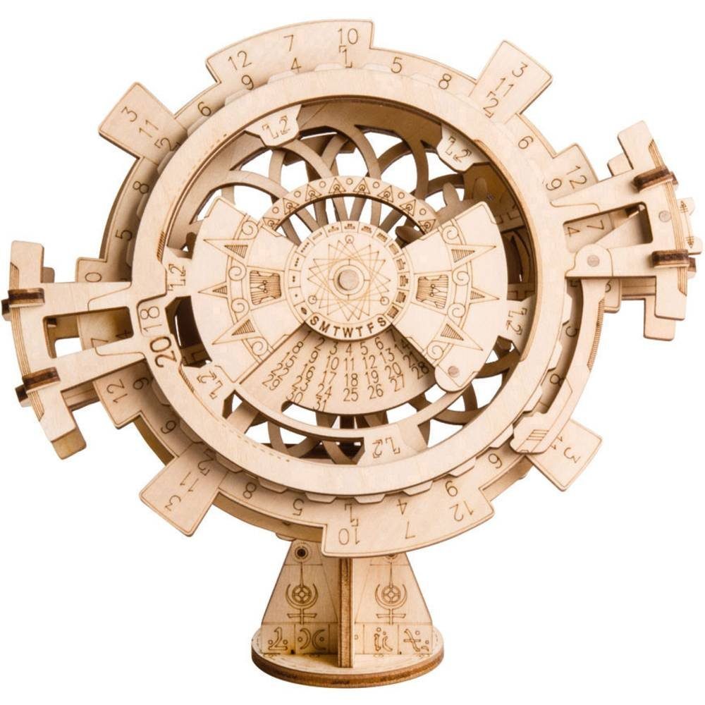 PICHLER 3D-Puzzle Ewiger Kalender Lasercut-Holzbausatz, Puzzleteile
