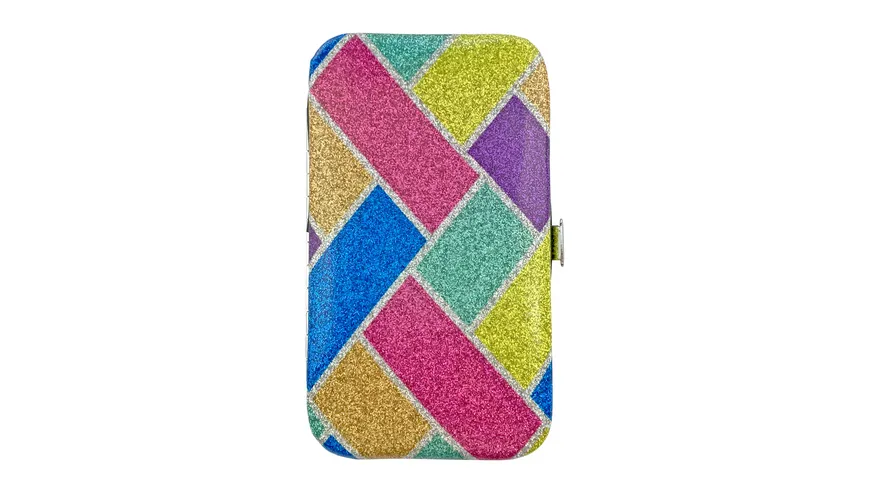 Rahmenmaniküre Etui, 6-teilig, Balken, Glitzer Balken, Glitzer