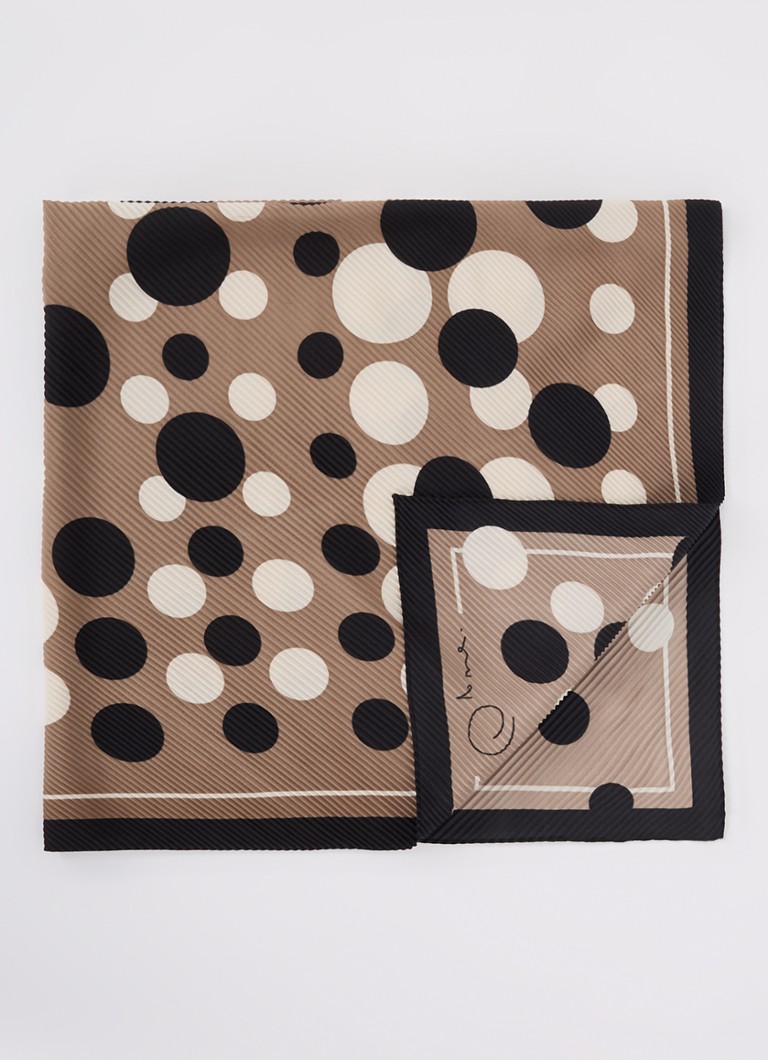 Sciarpa OPUS Aedgy a pois e plissettata, 100 x 95 cm