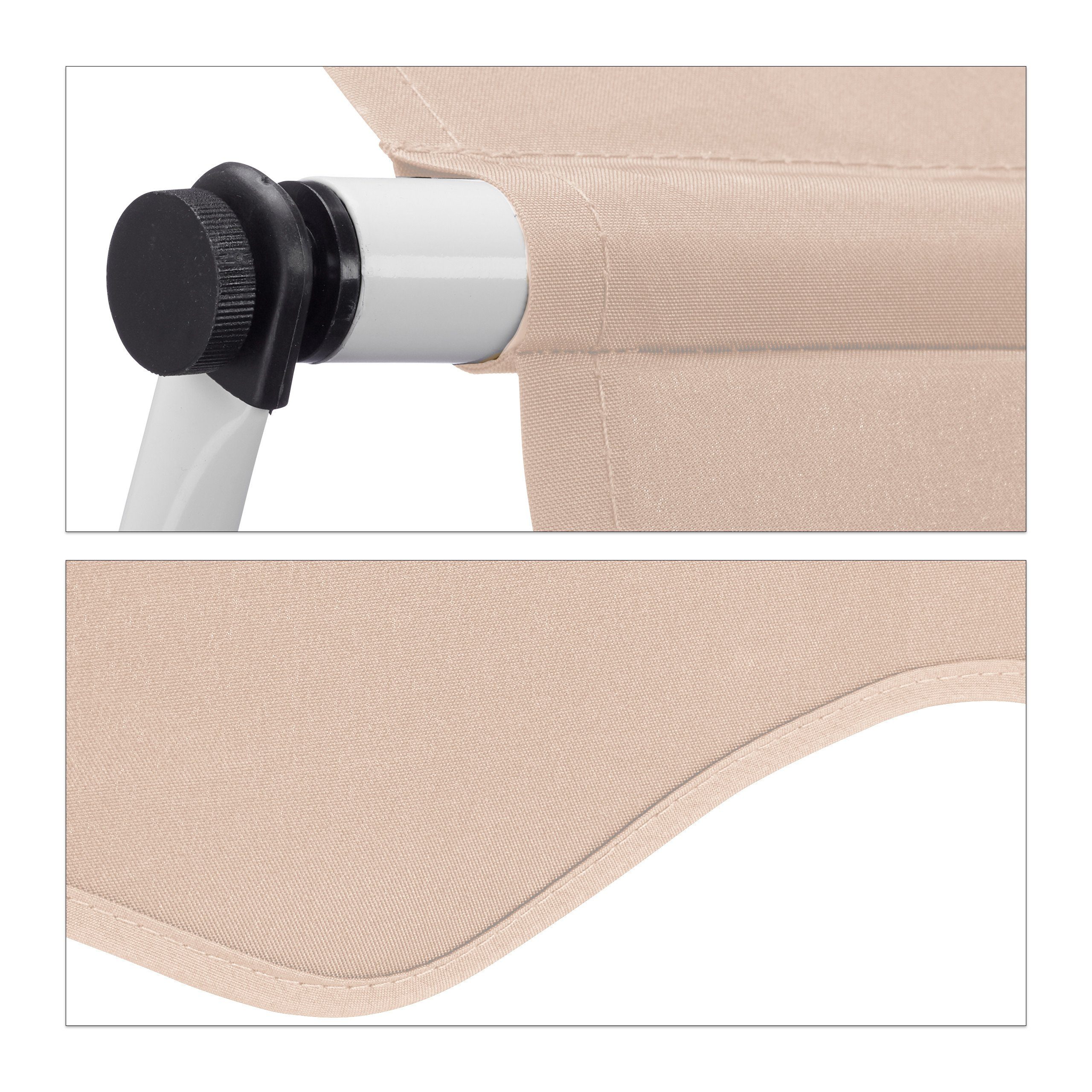 relaxdays Klemmmarkise Klemmmarkise beige 150 x 120 cm