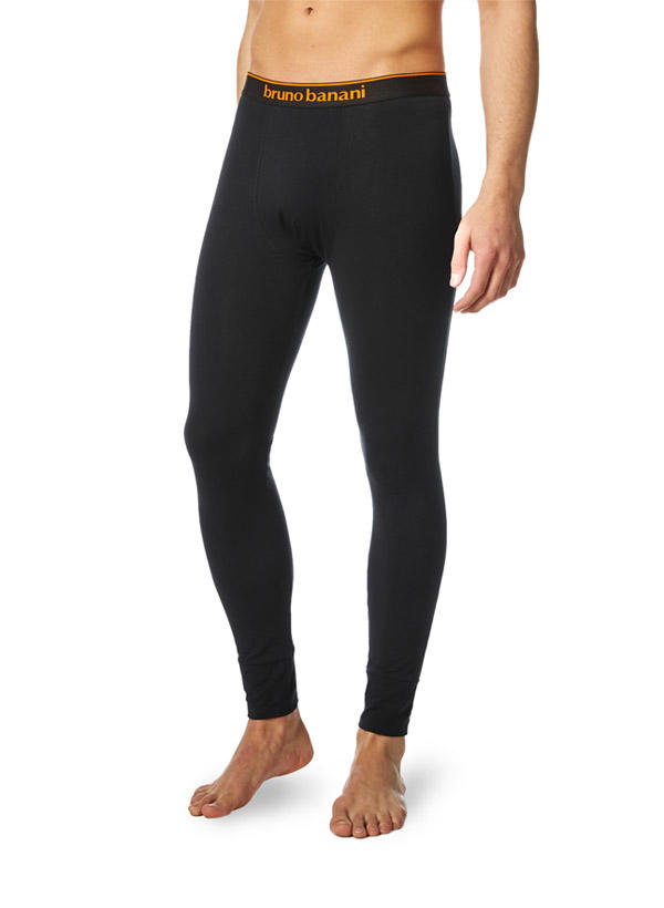 bruno banani, Lange Unterhose, Baumwoll-Stretch, schwarz