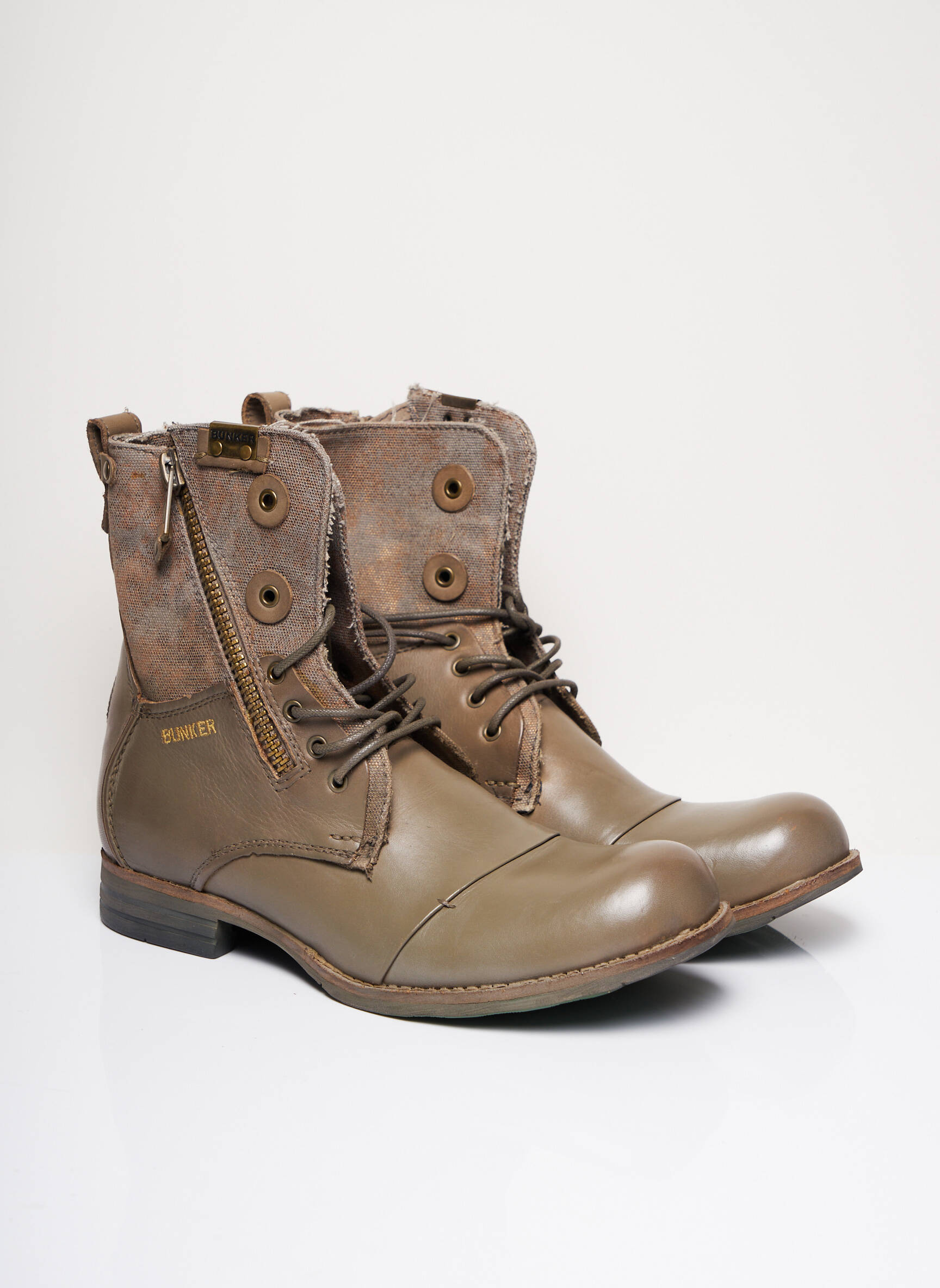 Bunker Bottines Femme couleur gris