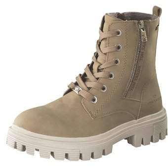 Tom Tailor Schnürstiefelette in beige
