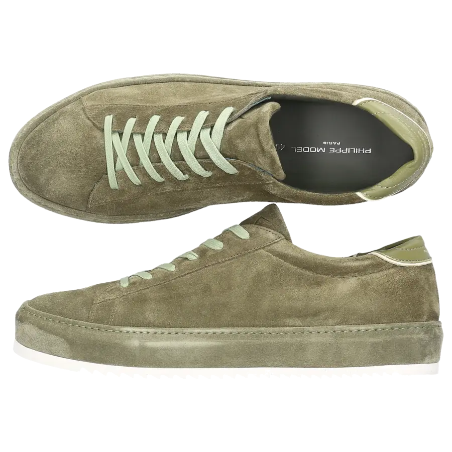 Philippe Model - Sneaker Marais L U Veloursleder grün - grün